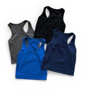 Set of Four Racerback Tank Tops Size S